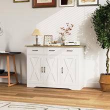 Load image into Gallery viewer, 3-Door Wooden Sideboard with 3 Drawers