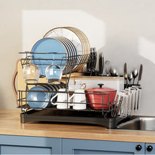 Load image into Gallery viewer, Multifunctional 2 Tier Detachable Dish Drainer Rack