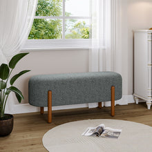 Load image into Gallery viewer, Grey Contemporary Upholstered Bench