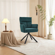 Load image into Gallery viewer, Modern Upholstered Swivel Armchair with Black Legs