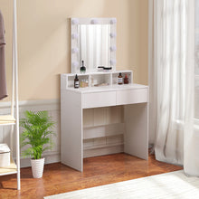 Load image into Gallery viewer, Makeup Dressing Table with Lighted Mirror