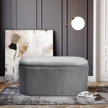 Load image into Gallery viewer, Modern Pleated Storage Ottoman
