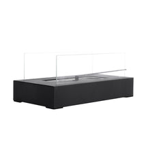 Load image into Gallery viewer, Bio Ethanol Fireplace Black Tabletop Patio Heater Glass Top Burner Fire Fireplaces Living and Home