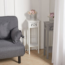 Load image into Gallery viewer, French Style Small Slim Accent Console Table Wooden Plant Stand with Drawer