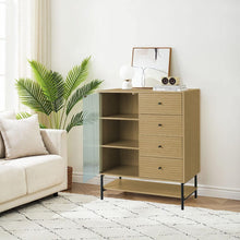 Load image into Gallery viewer, 4-Tier Wooden Storage Cabinet with Bottom Shelf Living and Home