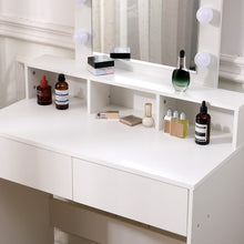 Load image into Gallery viewer, 145cm H Makeup Dressing Table with Lighted Mirror Dressing Tables Living and Home