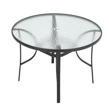 Load image into Gallery viewer, Garden Ripple Round Table With Umbrella Hole Or 4/6 Stacking Chairs GARDEN DINING SETS Living and Home Only Black Table