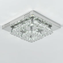 Load image into Gallery viewer, Modern Square Tiered Crystal Ceiling Light Ceiling Light Living and Home W 40 x L 40 x H 14 cm Non-Dimmable White Glow
