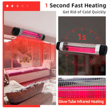 Load image into Gallery viewer, 2kW Adjustable Garden Outdoor Warmer Wall Mounted Patio Heater Pink Light patio heater Living and Home