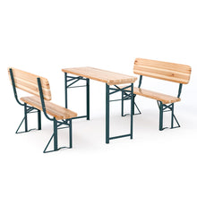 Load image into Gallery viewer, Rustic Wooden Folding Garden Bench Table Set Benches Living and Home