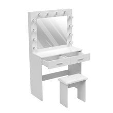 Load image into Gallery viewer, 80cm W New Hollywood Dressing Table Set with Large Lighted Mirror Dressing Tables Living and Home