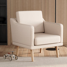Load image into Gallery viewer, 82cm Height Linen Upholstered Armchair Pebble Weave Padded Single Sofa Other Occasional Chairs Living and Home