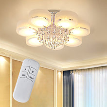 Load image into Gallery viewer, Ceiling Light Semi-Flush Mount , Cylindrical Acrylic Lampshades, Crystal Drops Ceiling Light Living and Home