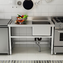 Load image into Gallery viewer, 4ft Stainless Steel Kitchen Commercial Sink Kitchen Sinks Living and Home