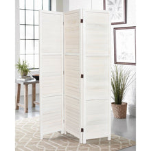 Load image into Gallery viewer, 3/4/6 Panel furn Hand Made Wicker Folding Room Divider Living Room Partition Privacy Screen Living Room Divider Living and Home White 3 Panel -H170*L120CM