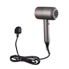 Load image into Gallery viewer, Grey Hair Dryer with 2 Nozzles and 1 Diffuser