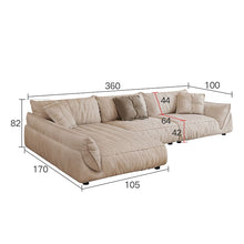Load image into Gallery viewer, Cottonfy Cat-Scratch Resistant Fabric Elephant Ears Style Corner Sofa Living and Home Corner-2