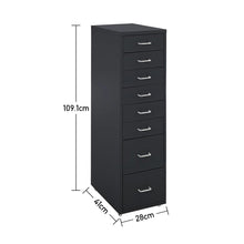 Load image into Gallery viewer, Office Filing Cabinet 3/4/5/6/8Drawers Metal White Chest Storage Unit Wheels Cabinet Living and Home