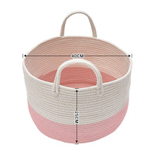 Load image into Gallery viewer, Cotton Woven Clothes Hamper Laundry Basket with Hooks Laundry Baskets Living and Home