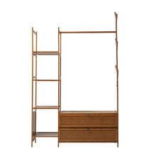 Load image into Gallery viewer, Livingandhome Freestanding Bamboo Clothes Rack with Storage Shelves, XY0149 Living and Home