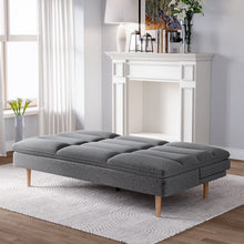 Load image into Gallery viewer, 182cm Grey Fabric 3 Seater Sofa Bed Sleeper Sofa Beds Living and Home