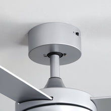 Load image into Gallery viewer, Silver 3 Blade Ceiling Fan with LED Lamp & Remote Control 42Inch Ceiling Light Living and Home