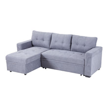 Load image into Gallery viewer, 3-Seater Upholstered Corner Sofa Bed with Storage