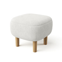 Load image into Gallery viewer, Footstool Pouffe Stool with Wooden Legs