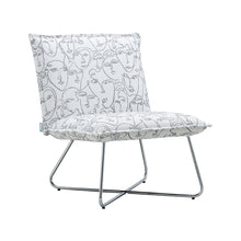 Load image into Gallery viewer, Modern Linen Accent Chair with Metal Base