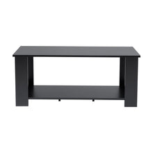 Load image into Gallery viewer, Modern Style Black Coffee Table Living Room with One Shelf Coffee Tables Living and Home