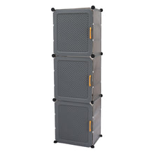 Load image into Gallery viewer, 8-Tier Dark Grey Shoe Cabinet