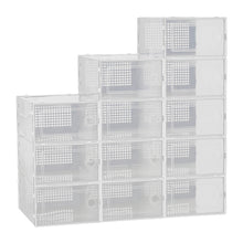 Load image into Gallery viewer, 12x Stackable Shoe Storage Box Organiser White