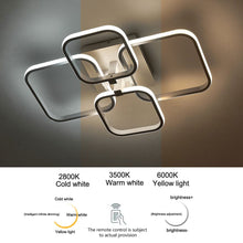 Load image into Gallery viewer, 4/6/8 Lights Square LED Ceiling Light with Remote Control Ceiling Lights Living and Home