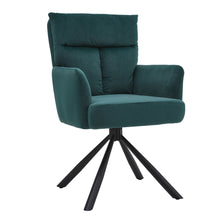 Load image into Gallery viewer, Modern Upholstered Swivel Armchair with Black Legs