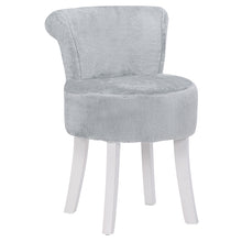 Load image into Gallery viewer, Modern Plush Upholstered Dressing Table Chair with White Legs