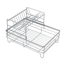 Load image into Gallery viewer, 2 Tier Metal Dish Drainer Rack Sink Washing Plates Draining Board
