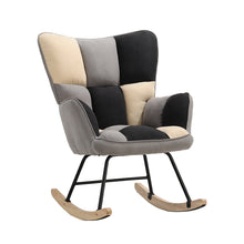 Load image into Gallery viewer, Tufted Linen Upholstered Rocking Chair