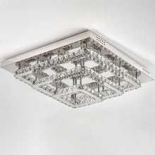 Load image into Gallery viewer, 96w LED Ceiling Light 70 x 70 cm Square 3 Tier Crystal Chandelier Ceiling Light Living and Home