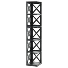Load image into Gallery viewer, Black/White Wooden 5 tier Rectangular Vertical Living Room Shelf Shelves & Racks Living and Home