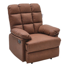 Load image into Gallery viewer, Brown Faux Leather Upholstered Recliner Armchair