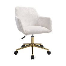 Load image into Gallery viewer, Velvet Upholstered Home Office Swivel Task Chair with Flared Arms