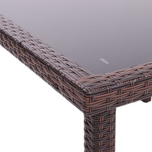 Load image into Gallery viewer, Garden Table Dining Patio Outdoor Table Black/Brown Garden Dining Table Living and Home