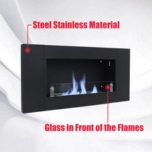 Load image into Gallery viewer, 43'' W Surface Wall Mounted Bio-Ethanol Fireplace Black Fireplaces Living and Home