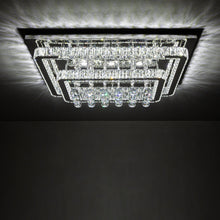 Load image into Gallery viewer, 80cm Wide Double-Tier Crystal LED Ceiling Light 100W Ceiling Lights Living and Home