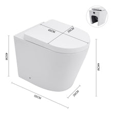 Load image into Gallery viewer, 55cm D Wall Mounted Elongated Toilet Toilet Living and Home