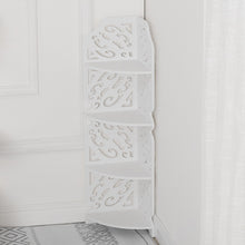 Load image into Gallery viewer, Livingandhome 4-Tier White Corner Plant Display Stand