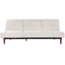 Load image into Gallery viewer, Faux Suede 3 Seater Upholstered Sofa Bed with Wood Legs Living and Home