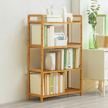 Load image into Gallery viewer, 3 /4 Tiered Bamboo Wood Book Storage Shelf Living and Home 4 Tiers