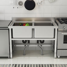 Load image into Gallery viewer, 4ft Stainless Steel Kitchen Commercial Sink Kitchen Sinks Living and Home