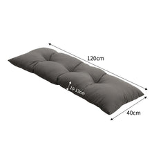 Load image into Gallery viewer, Livingandhome Dark Grey Rectangular Tufted Bench Cushion Seat Pad - Dark Grey